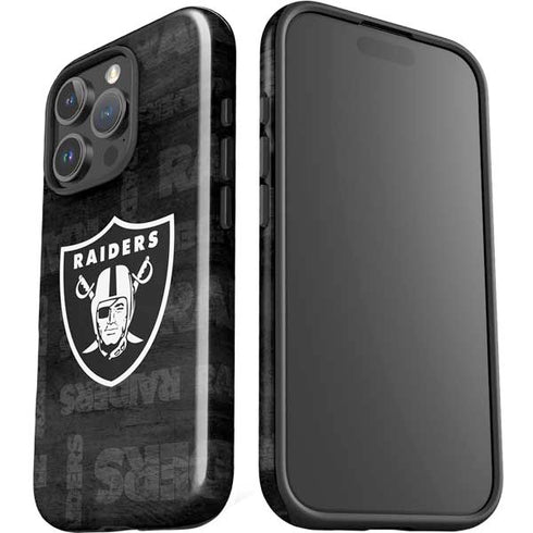 NFL Las Vegas Raiders Black & White iPhone 16 Pro Impact Case